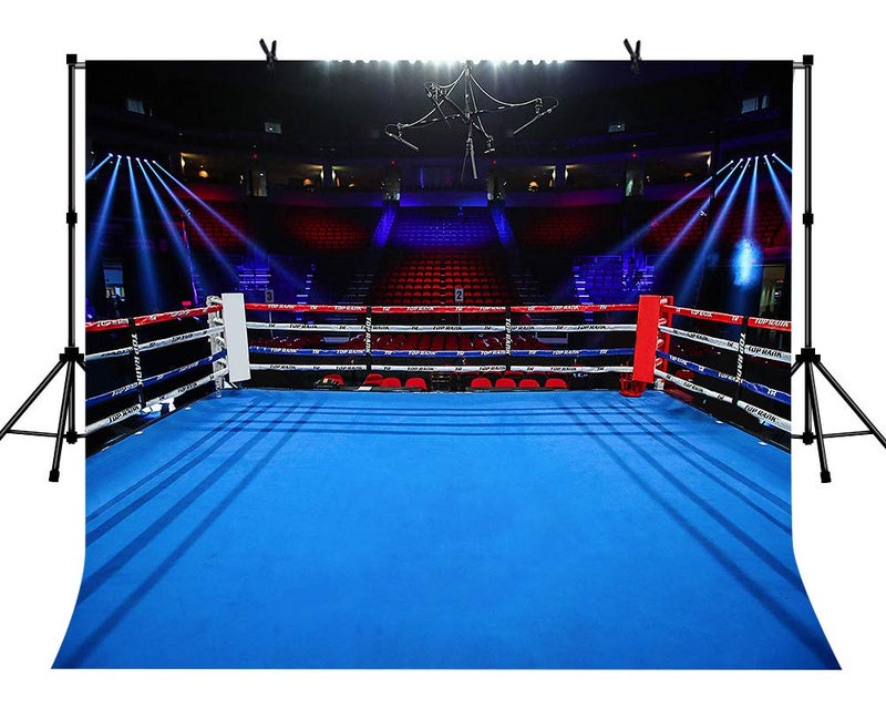 LYLYCTY Boxing Birthday Backdrop for Photography 9x6ft Boxing Arena Sport Background for Children Boy Portrait Birthday Party Decor Photo Booth Studio Props - Image 1